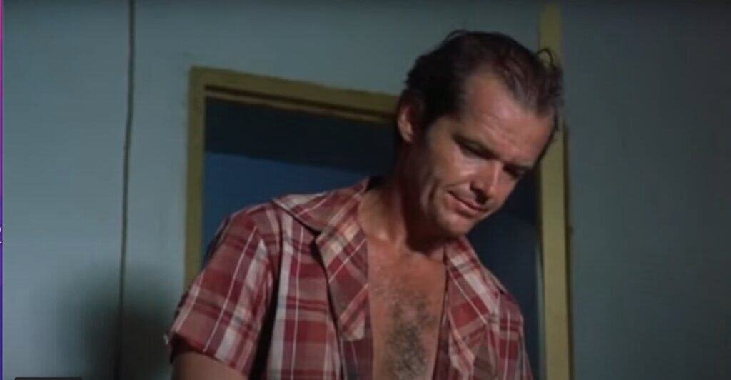 Jack Nicholson in una scena del film professione reporte