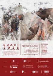 Locandina mostra arte 'SUART 2025' con dettagli evento