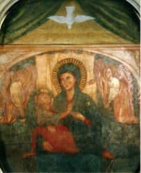 Affresco Madonna col Bambino e angeli