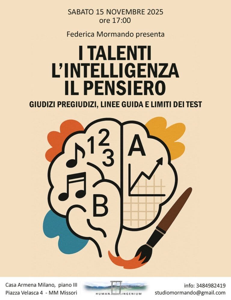 Locandina evento sulla mente e talento, 15 Novembre 2025