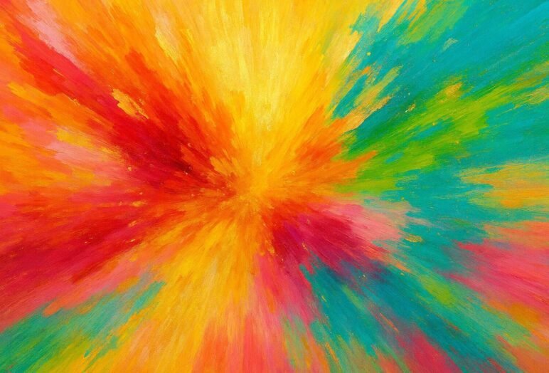 Esplosione di colori vivaci in stile astratto {{brizy_dc_image_alt entityId=