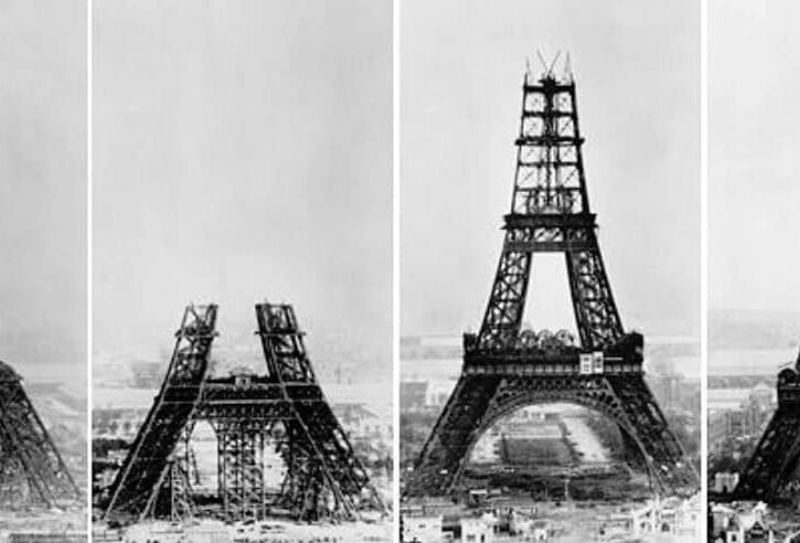 La tour eiffell in costruzione